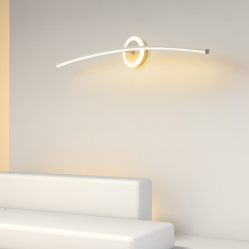 Lampe de forme de ligne lampe murale métallique simple LED LED MUR MUR LEIL