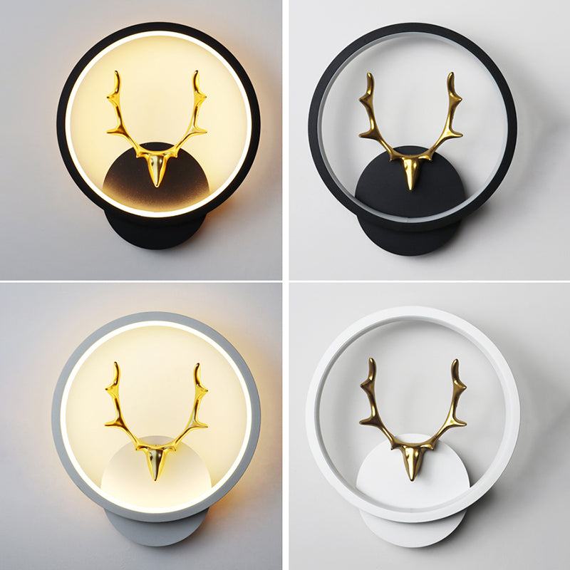 Line Shape Sconce Light Fixture Led Antler Wall Light Fixture for Bedroom