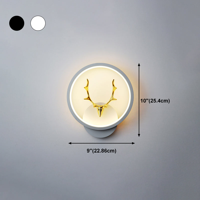 Line Shape Sconce Light Fixture Led Antler Wall Light Fixture for Bedroom