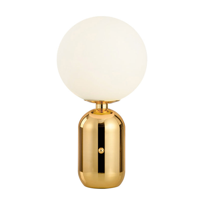 Round Glass Shade Table Light Simplicity Style Night Table Lamp for Bedroom