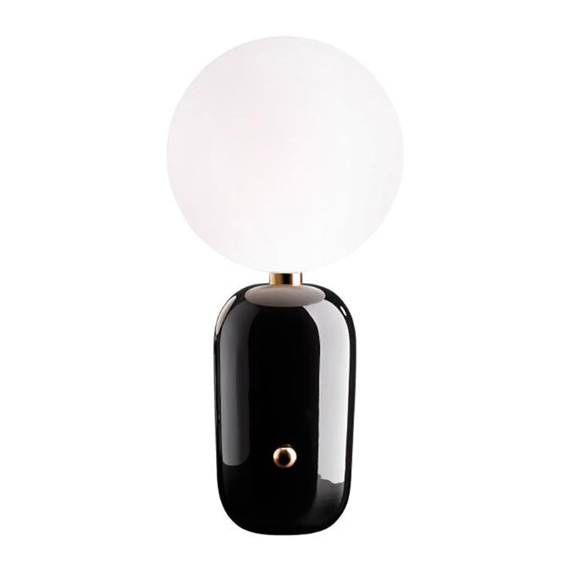 Round Glass Shade Table Light Simplicity Style Night Table Lamp for Bedroom