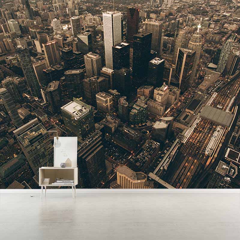 Environment Friendly Resistant Mural Wallpaper Urban Landscape Living Room Wall Mural