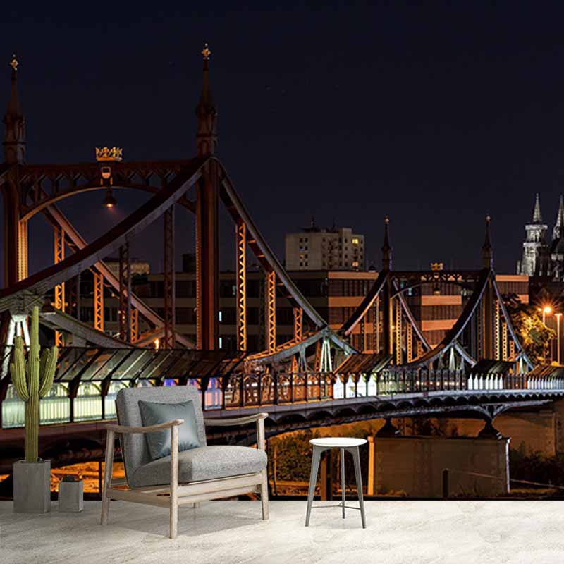 Stain Resistant Photography Wall Mural Wallpaper Urban Landscape Sitting Room Wall Mural