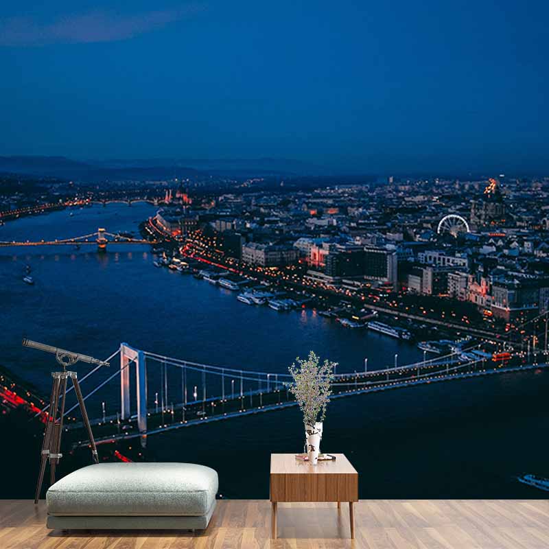 Stain Resistant Photography Wall Mural Wallpaper Urban Landscape Sitting Room Wall Mural