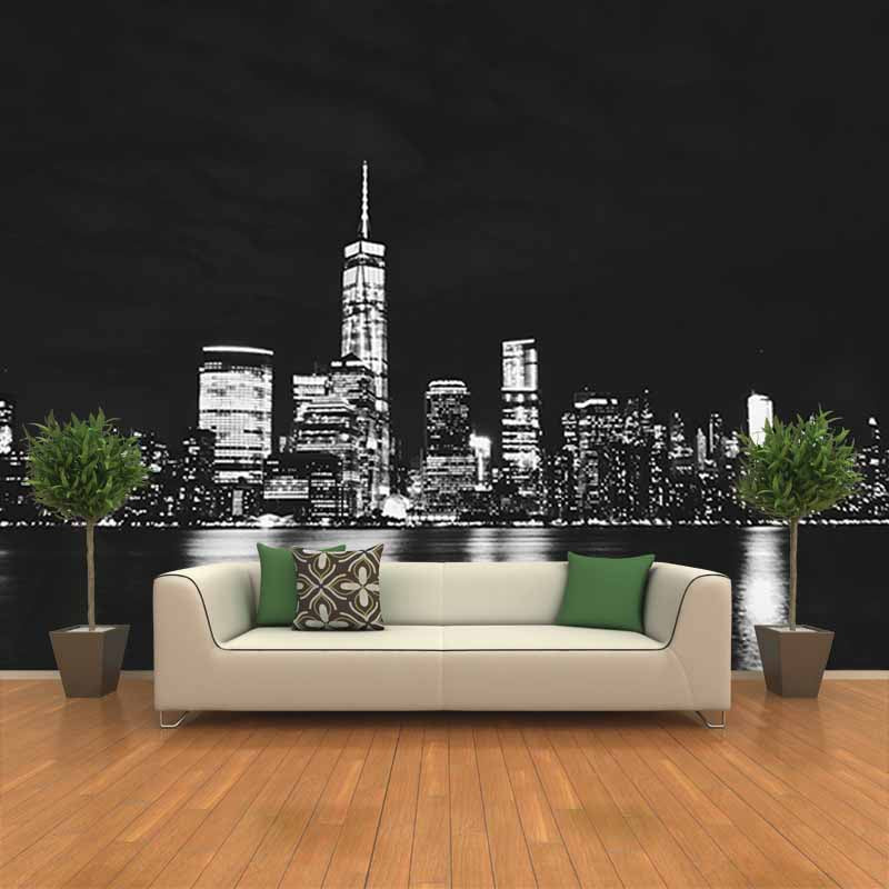 Modern Style Wall Mural Wallpaper Urban Transportation Sitting Room Wall Mural