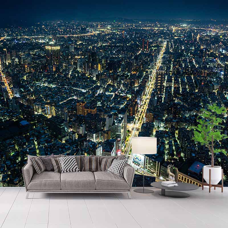 Modern Photography Mural Wallpaper Urban Landscape Living Room Wall Mural