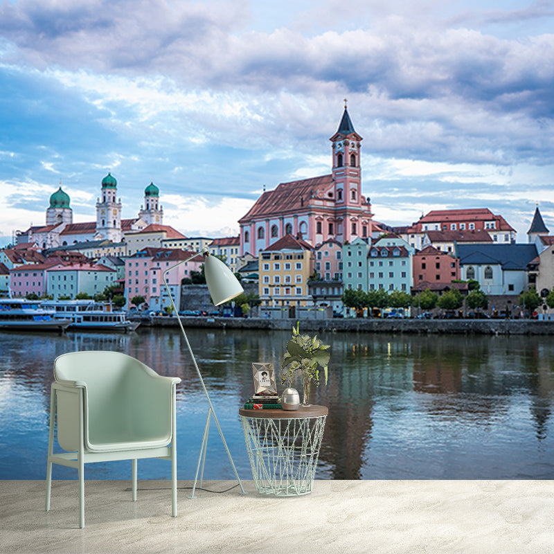 Modern Style Mural Wallpaper Town Scenery Photography Indoor Wall Mural