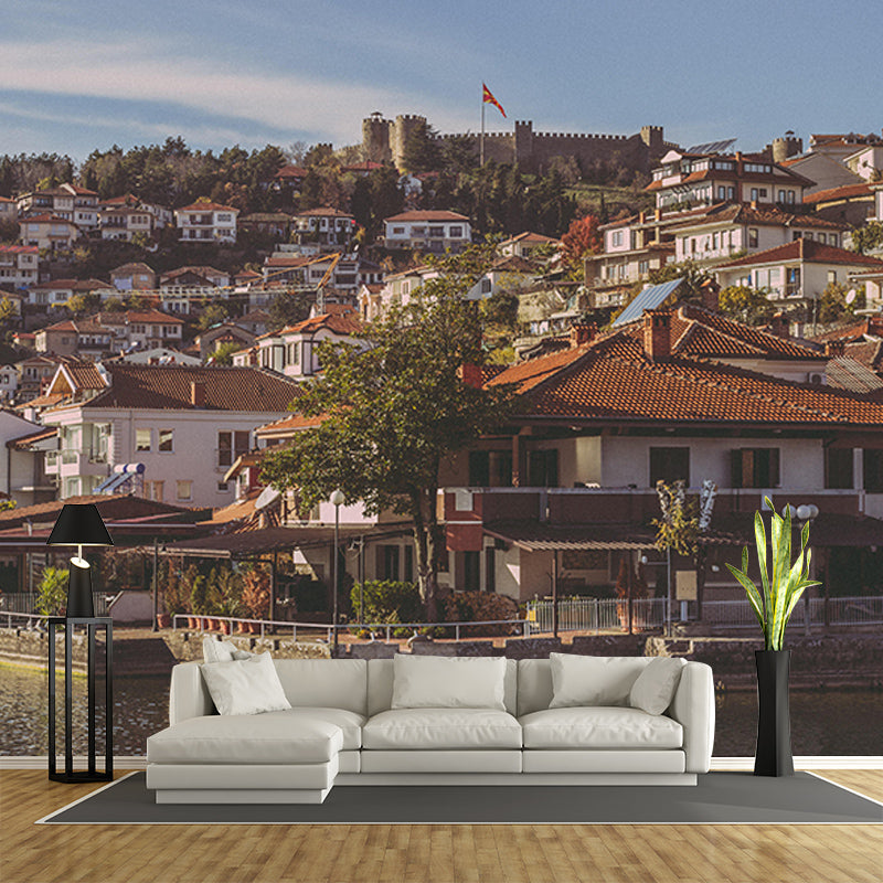 Town Scenery Photography Environment Friendly Mural Wallpaper Bedroom Wall Mural