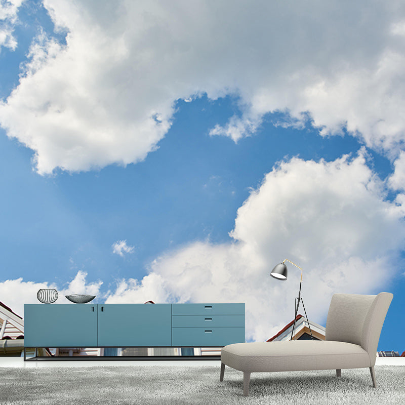 Eco-friendly Wall Mural Wallpaper Town Scenery Photography Sitting Room Wall Mural