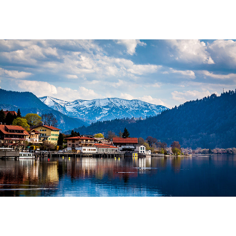 Eco-friendly Wall Mural Wallpaper Town Scenery Photography Sitting Room Wall Mural