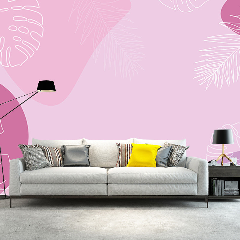 Modern Style Mural Wallpaper Monstera Environment Friendly Bedroom Wall Mural
