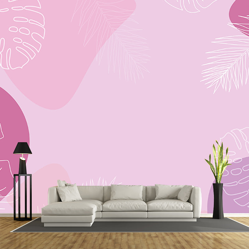 Modern Style Mural Wallpaper Monstera Environment Friendly Bedroom Wall Mural
