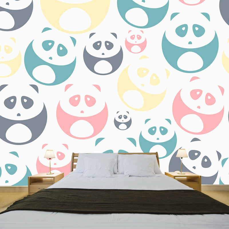 Environmental Wall Mural Wallpaper Cartoon Animals Sitting Room Wall Mural