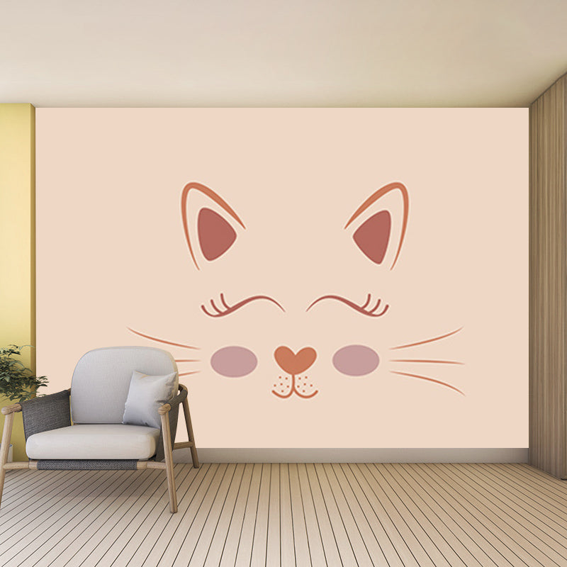 Cartoon Animals Mildew Resistant Mural Wallpaper Sleeping Room Wall Mural