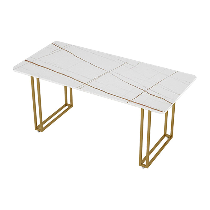 Sintered Stone Dining Table Traditional Luxury Sled Base Dining Table