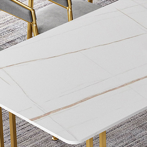 Sintered Stone Dining Table Traditional Luxury Sled Base Dining Table