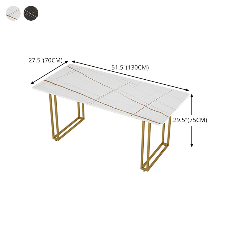 Sintered Stone Dining Table Traditional Luxury Sled Base Dining Table