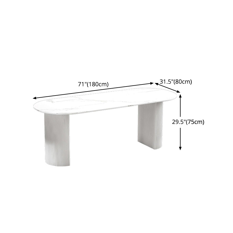 Sintered Stone Dining Table White Modern Dining Table for Kitchen