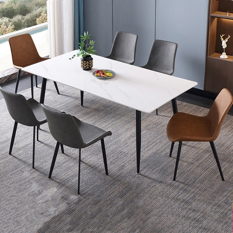 Mesa de comedor rectangular industrial Muebles de 4 patas para el comedor