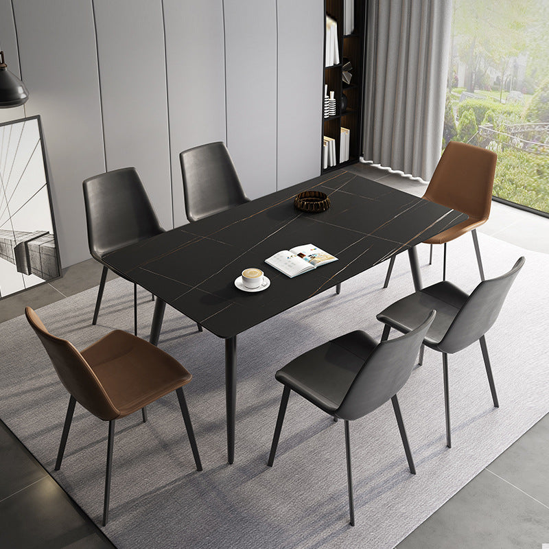 Mesa de comedor rectangular industrial Muebles de 4 patas para el comedor