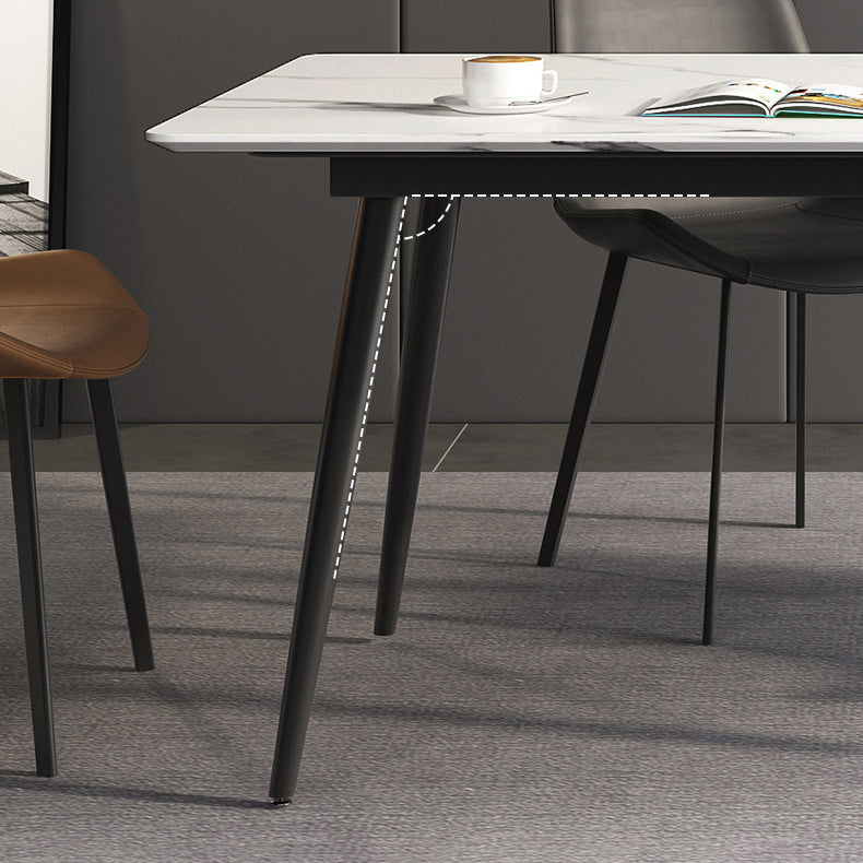 Mesa de comedor rectangular industrial Muebles de 4 patas para el comedor