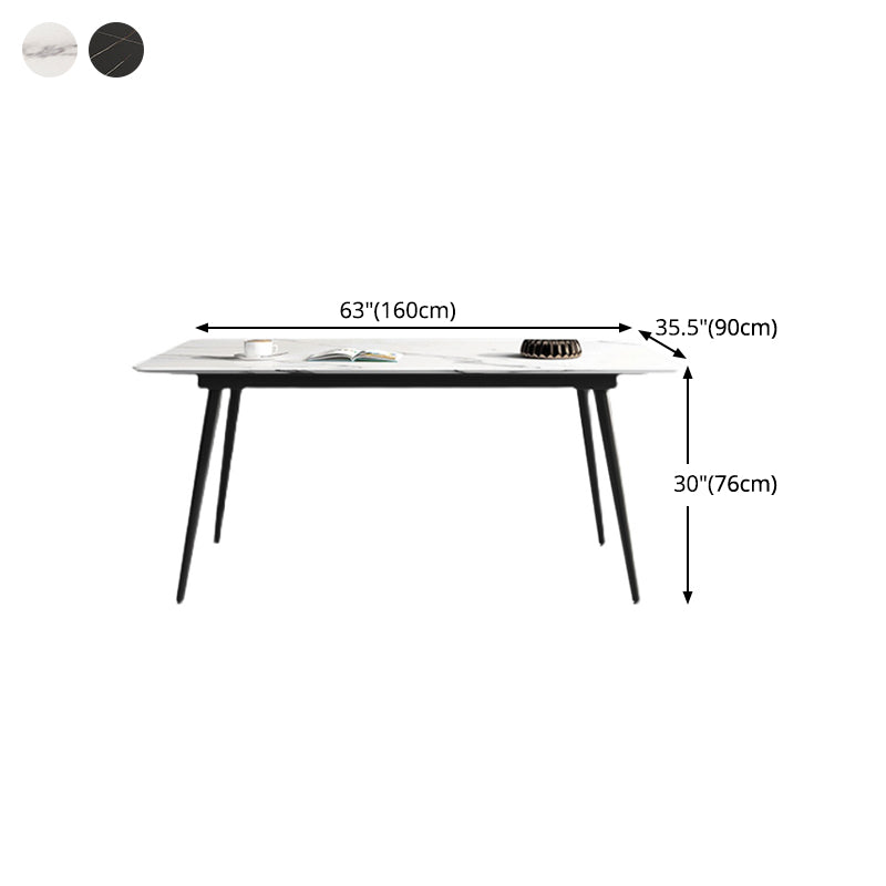 Mesa de comedor rectangular industrial Muebles de 4 patas para el comedor