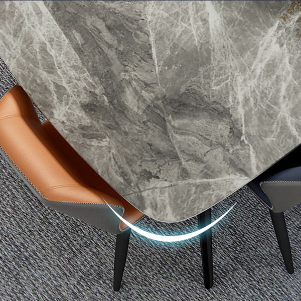 Industrial Style Dining Site Table Rectangle Stone Furniture with 4 Legs