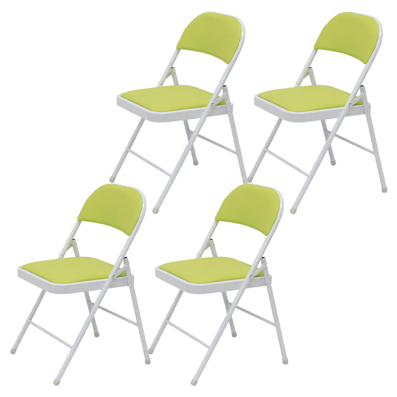 Silla de comedor de estilo moderno Silla auxiliar plegable sin brazos con patas de metal