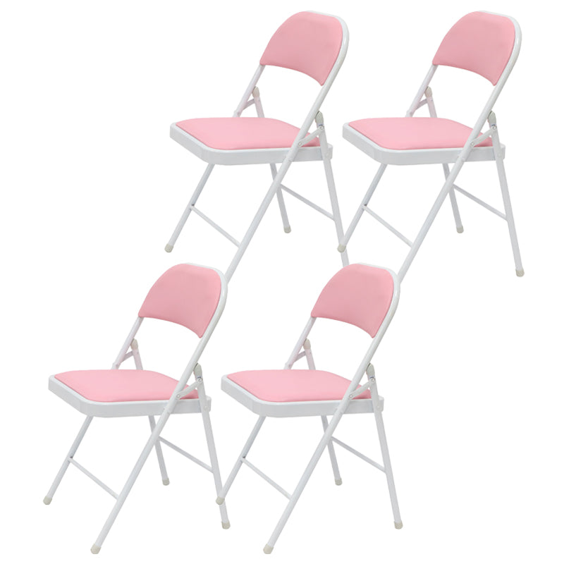 Silla de comedor de estilo moderno Silla auxiliar plegable sin brazos con patas de metal