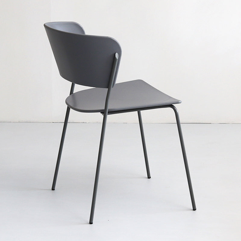 Plastic Scandinavian Indoor-Outdoor Side Chair Open Back Chair