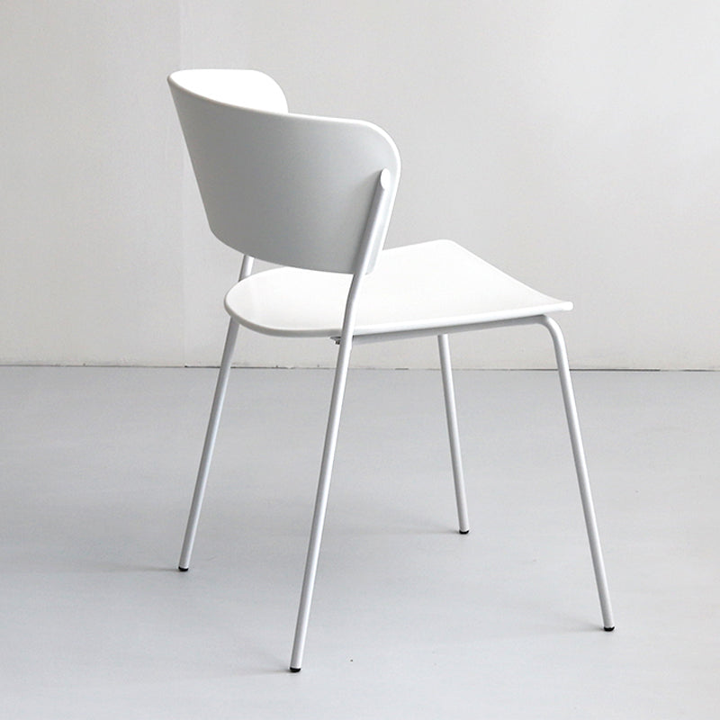 Plastic Scandinavian Indoor-Outdoor Side Chair Open Back Chair
