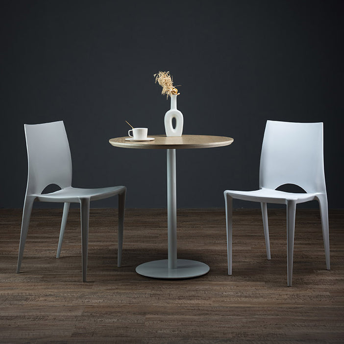 Plastic Scandinavian Kitchen Dining Room Chair Open Back Side Chair