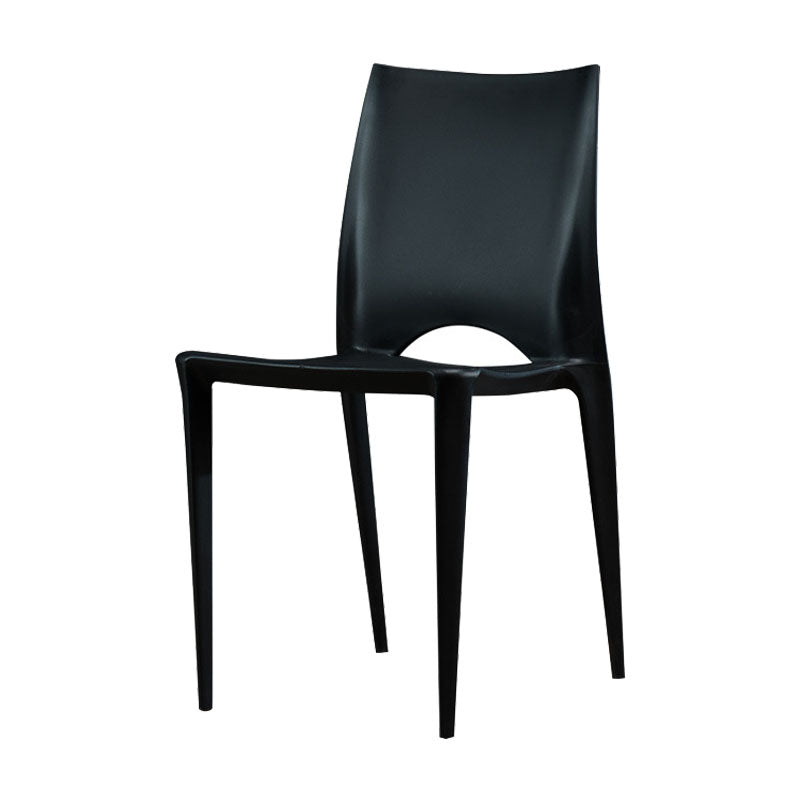 Plastic Scandinavian Kitchen Dining Room Chair Open Back Side Chair
