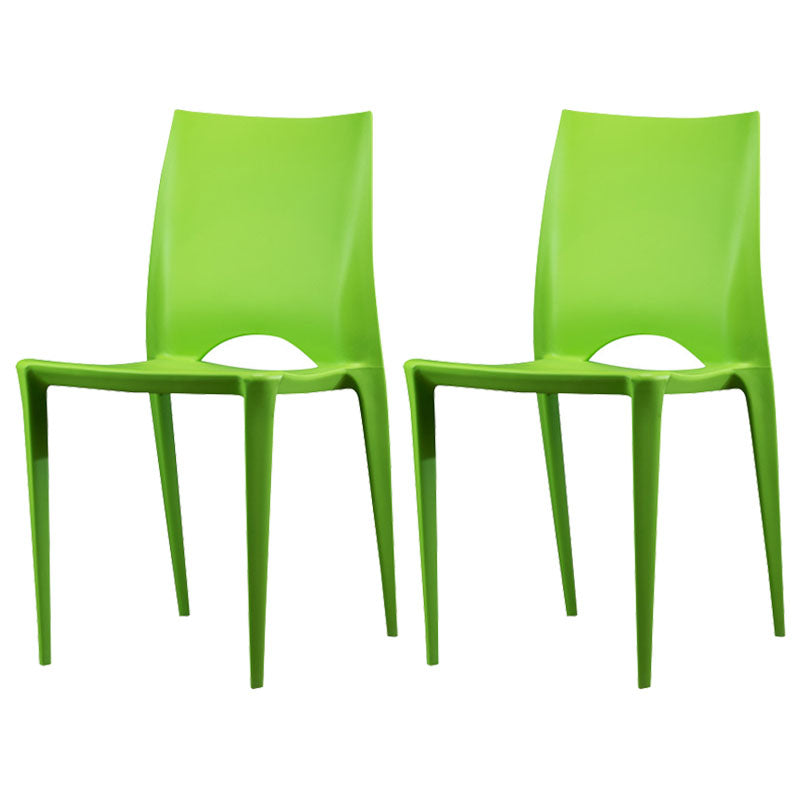 Plastic Scandinavian Kitchen Dining Room Chair Open Back Side Chair