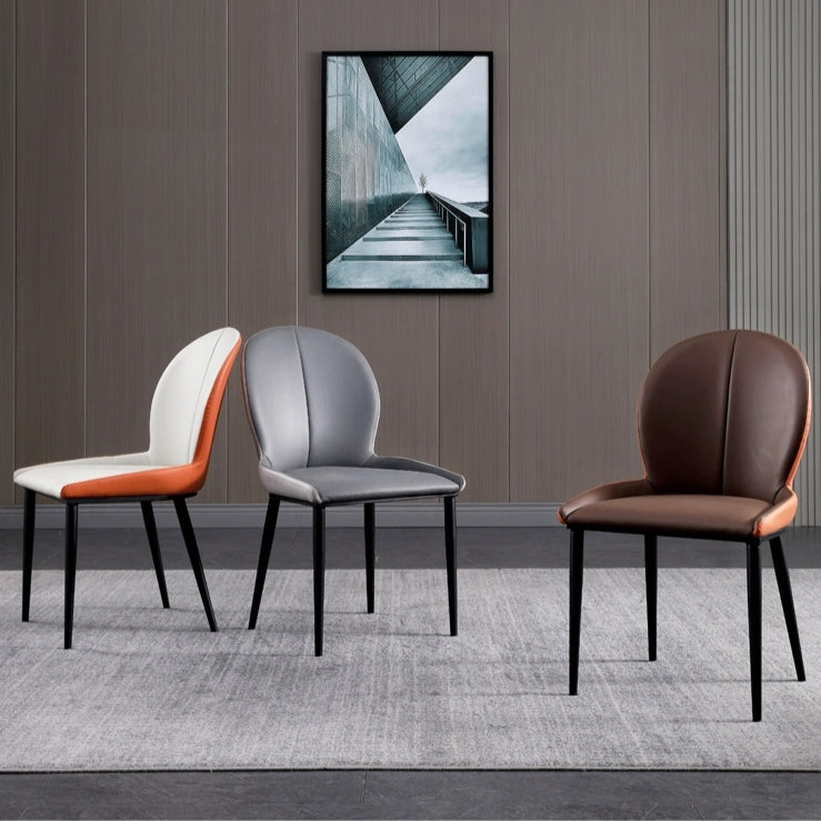 Metal moderno de la cocina del estilo que cena el Wingback de las sillas que cena la silla lateral del brazo