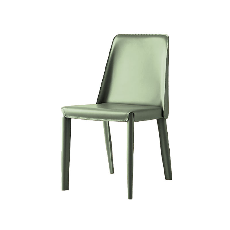 Modern Leather Dining Room Chair Metal Armless Chair for Restaurant Use
