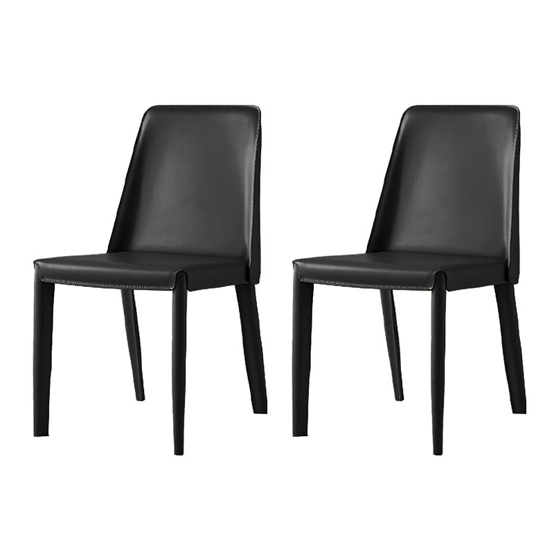 Silla de cuero moderna del comedor Silla sin brazos del metal para el uso del restaurante