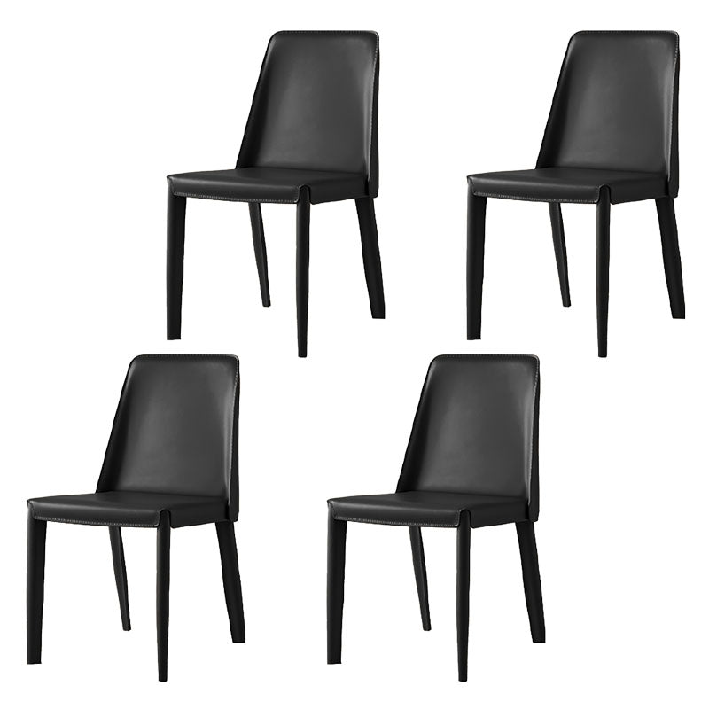 Silla de cuero moderna del comedor Silla sin brazos del metal para el uso del restaurante