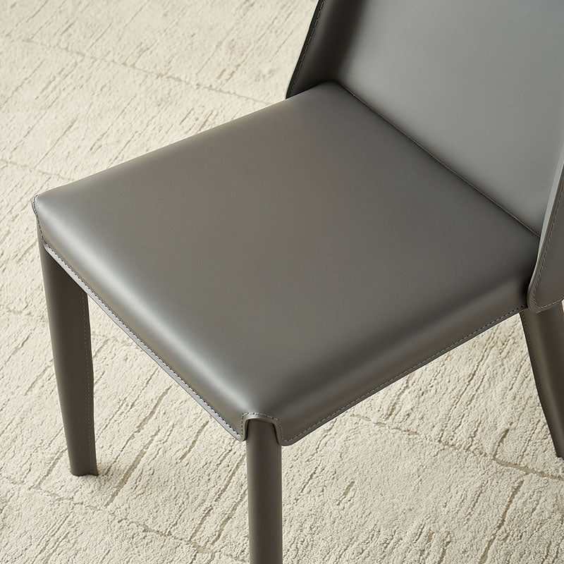 Silla de cuero moderna del comedor Silla sin brazos del metal para el uso del restaurante