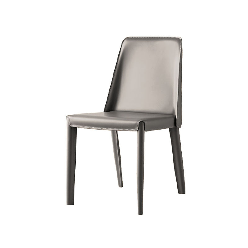 Modern Leather Dining Room Chair Metal Armless Chair for Restaurant Use
