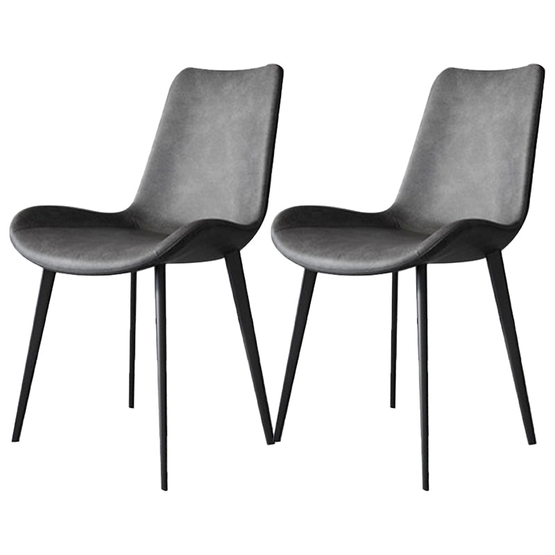 Sillas de comedor de metal contemporáneas que cenan sillas laterales sin brazos para la cocina