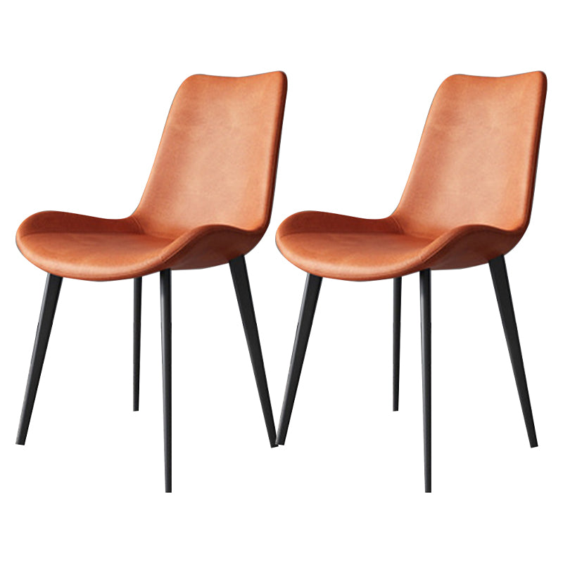 Sillas de comedor de metal contemporáneas que cenan sillas laterales sin brazos para la cocina