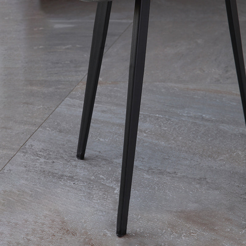 Sillas de comedor de metal contemporáneas que cenan sillas laterales sin brazos para la cocina