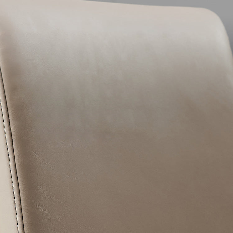 Sillas laterales de comedor con respaldo sólido de diseño industrial, sillas de comedor de piel sintética
