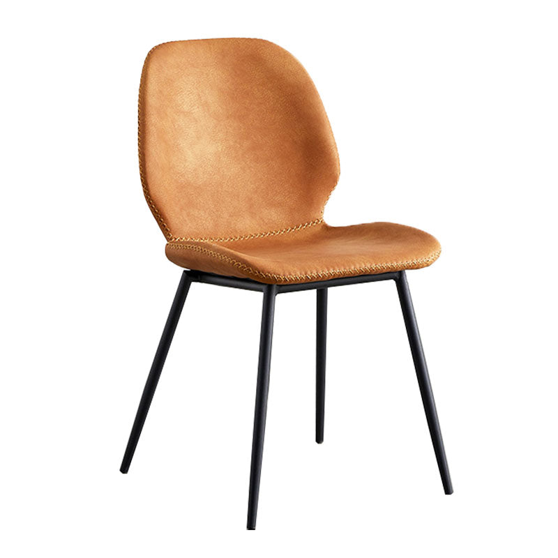 Contemporary Metal Dining Chairs Dining Wingback Armless Side Chairs for Kitchen