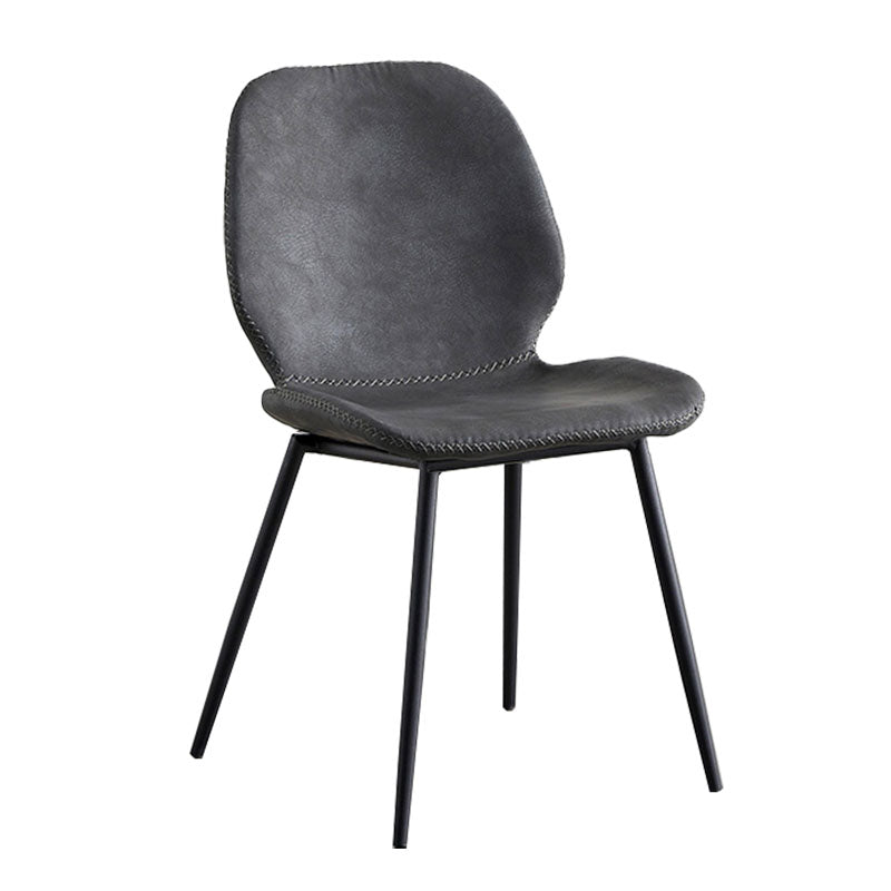 Contemporary Metal Dining Chairs Dining Wingback Armless Side Chairs for Kitchen