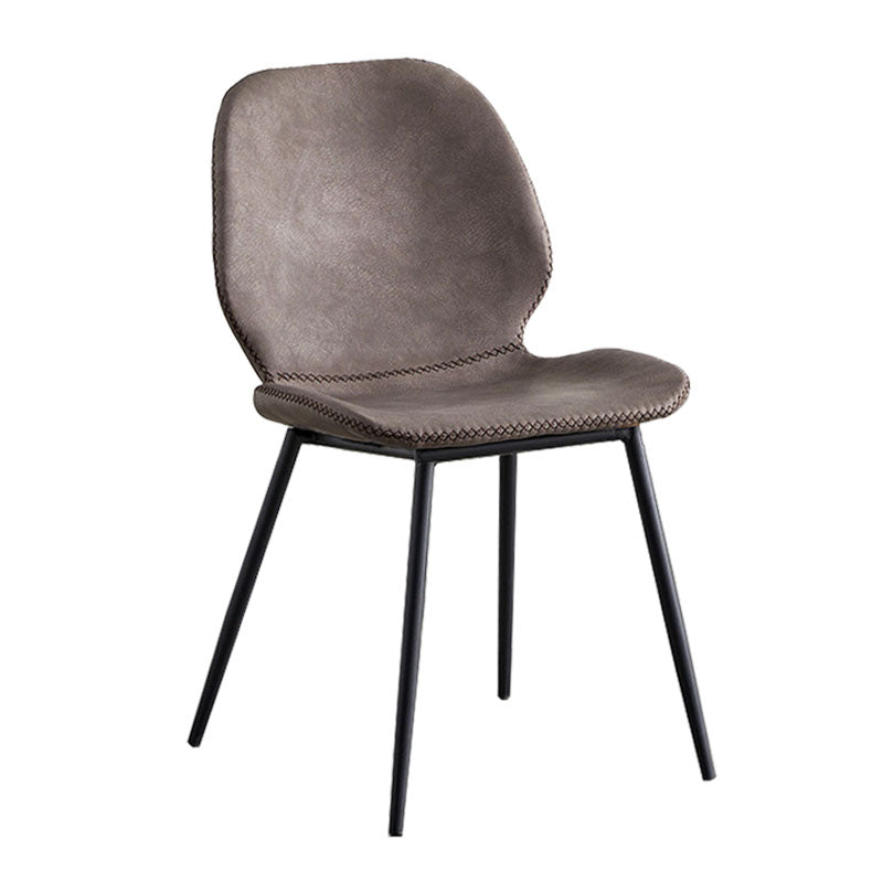 Contemporary Metal Dining Chairs Dining Wingback Armless Side Chairs for Kitchen