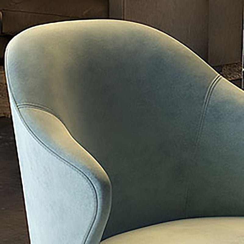 Silla de comedor de metal Glam, sillas laterales tapizadas para uso doméstico
