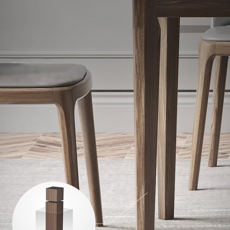 Nordic Extendable 1/4/5/7 Pieces Dining Set Sintered Stone Table with Leather Chairs