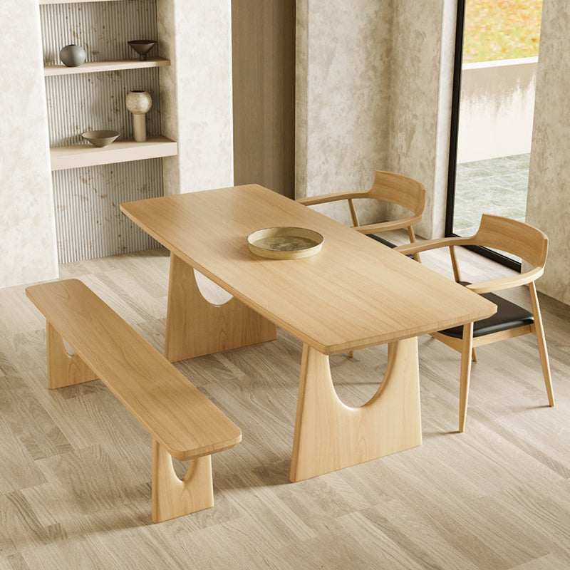 Modern 1/2/4/5 stukken Dinerset massief houten rechthoekige eettafel met stoelen